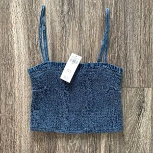 Abercrombie & Fitch Smocked Crop Tank